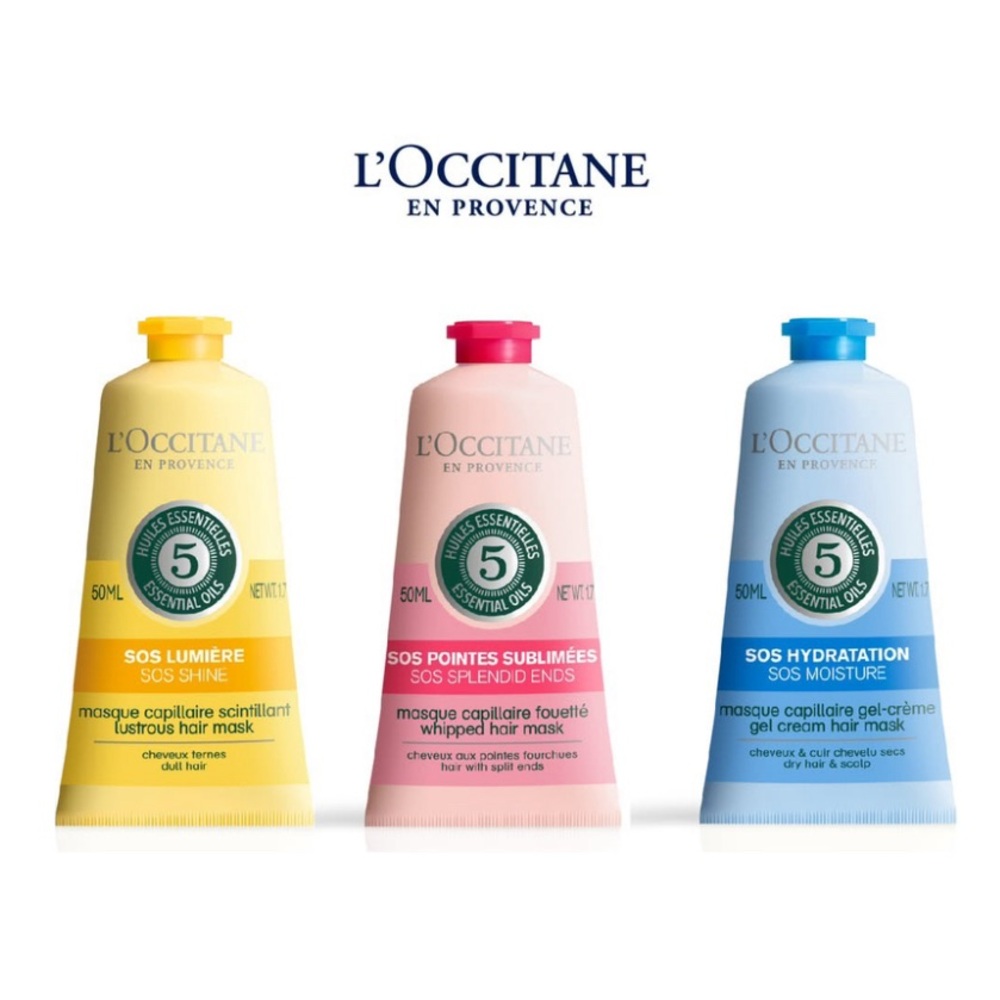 NIB 3/$30 NEW Loccitane multi masking hair‎ trio set